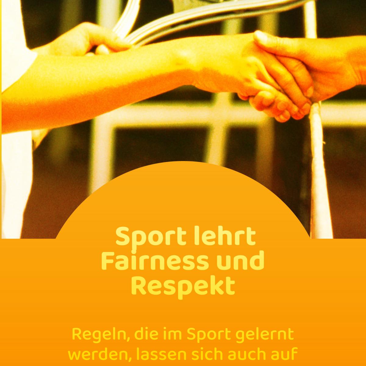Sport lehrt Fairness