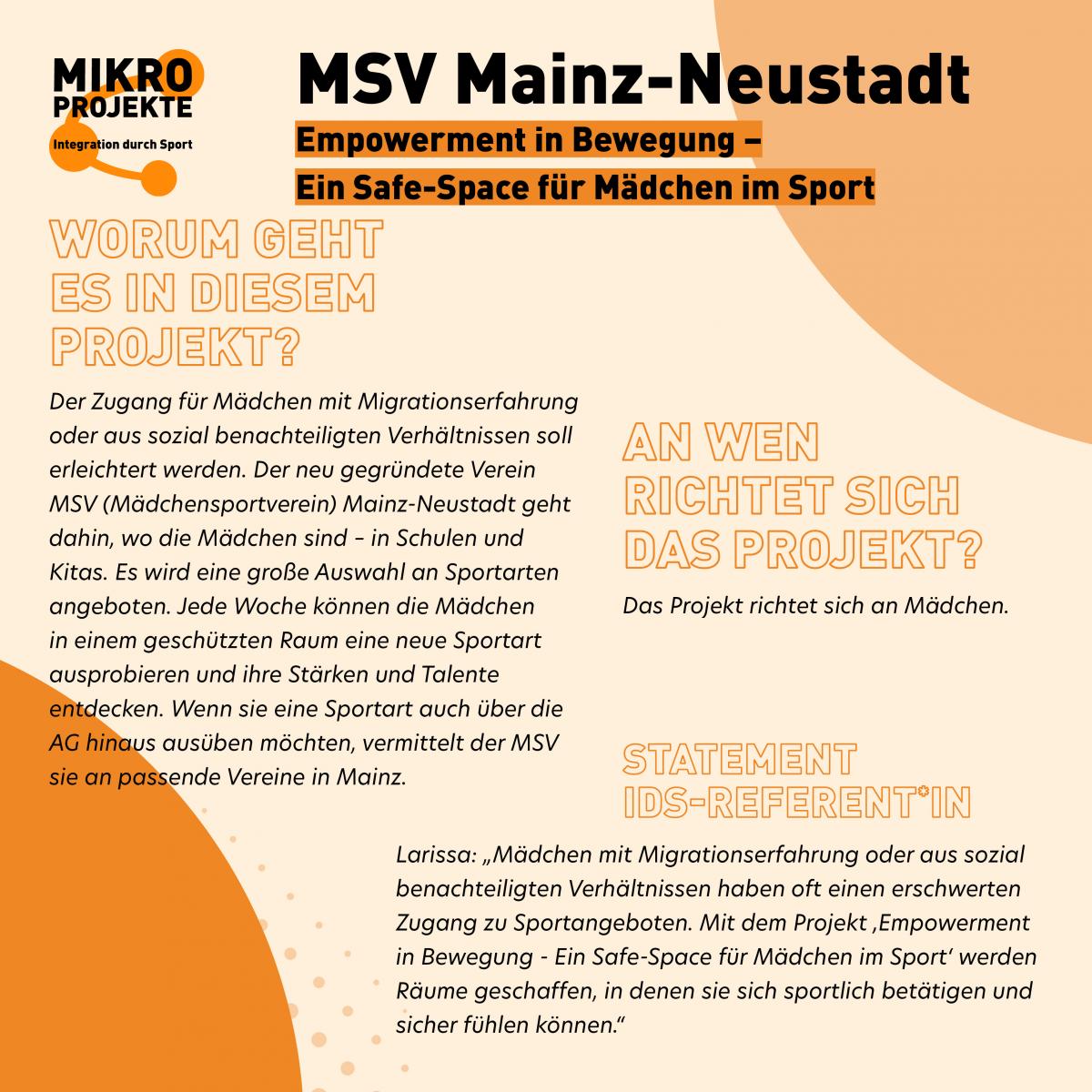 Steckbrief MSV Mainz-Neustadt