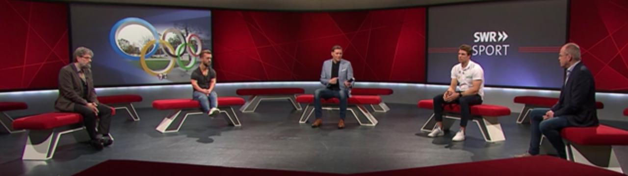 SWR-Studio mit LSB-Präsident Jochen Borchert.