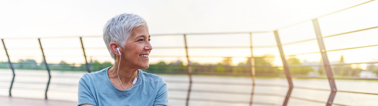 Ältere Dame beim Gesundheitssport