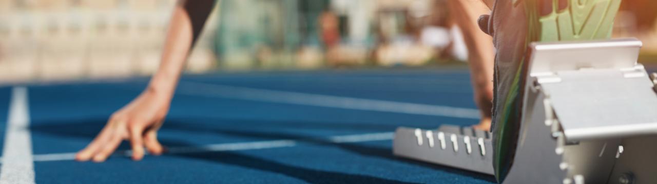 Leichtathlet im Startblock