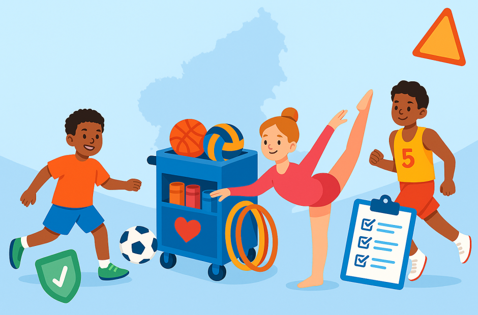 Animierte Abbildung, auf der Kinder in Bewegung zu sehen sind