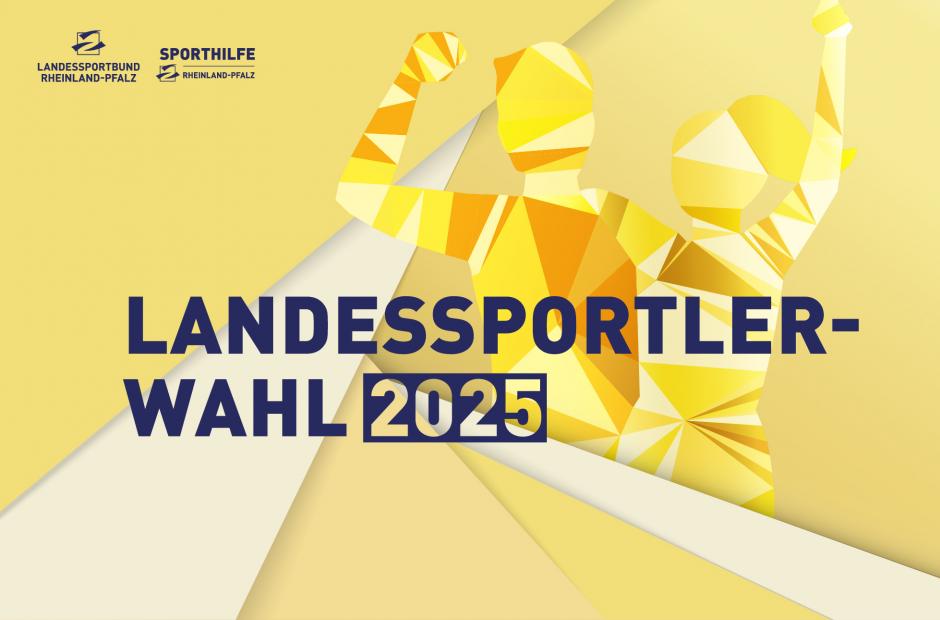 Goldener Hintergrund, auf dem "Landessportlerwahl 2025" steht