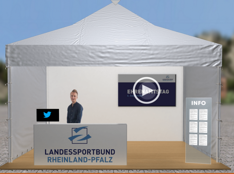 Virtueller Stand des Landessportbundes auf dem Ehrenamtstag 2020