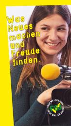 Bild  mit der Aufschrift: Was Neues machen und Freude finden
