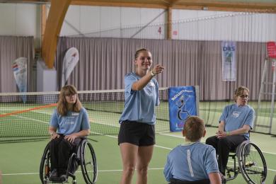 Rollstuhltennis in Aktion