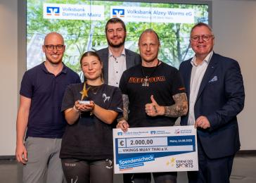 Die Vikings Muay Thai werden mit dem Stern des Sports in Bronze im Geschäftsgebiet der Volksbank Alzey-Worms ausgezeichnet