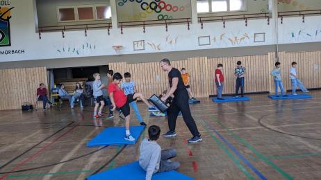 Kampfsportszene in Sporthalle