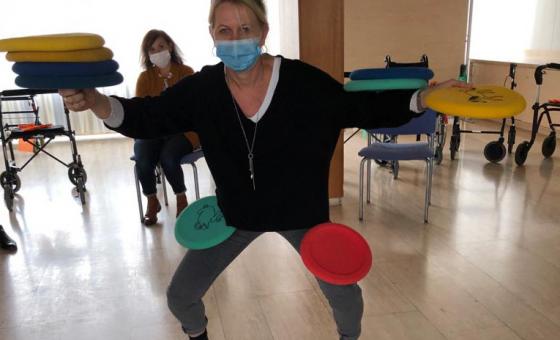 Frau in Bewegung