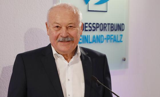 LSB-Präsident Wolfgang Bärnwick kurz nach seiner Wahl zum neuen LSB-Präsidenten