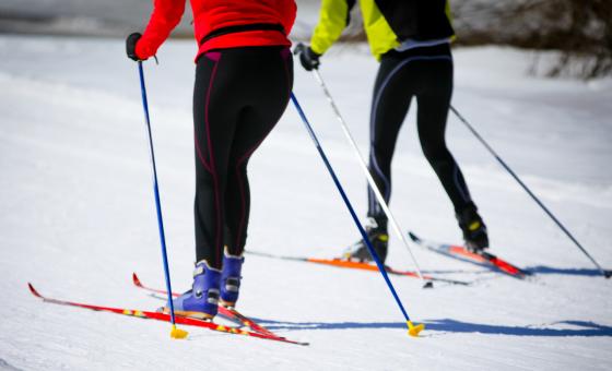 Zwei Skifahrer