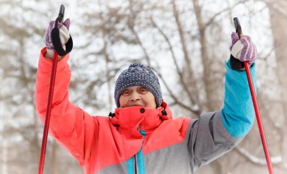 Wintersportlerin