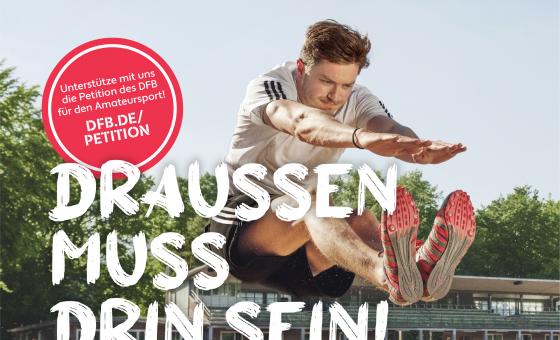 Kampagnen Motiv Weitspringer Draußen muss drin sein