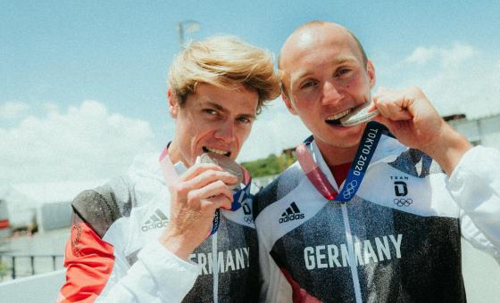 Osborne und Rommelmann mit Medaille
