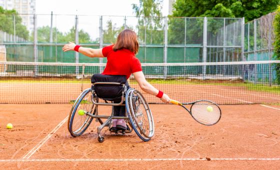 Rollstuhltennisspielerin