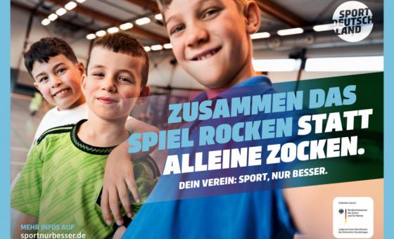 Zusammen das Spiel rocken statt alleine zocken. Motiv 