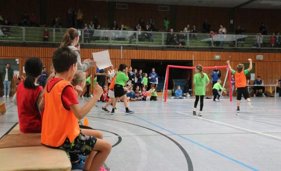 Handball-Aktion in der Schule.