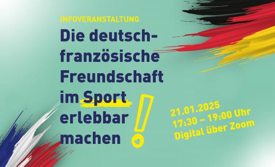 Grafik zur digitalen Infoveranstaltung dt.-fr. Freundschaft