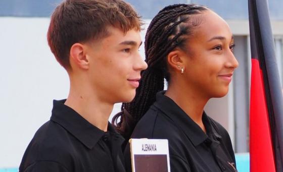 Zwei Sportler bei WM