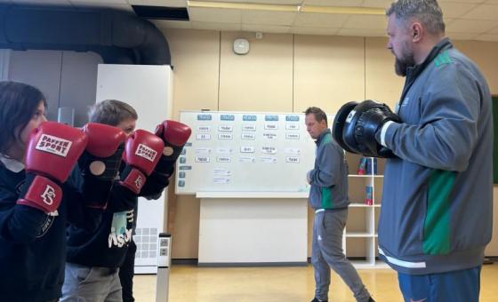 Boxtraining in Sporthalle