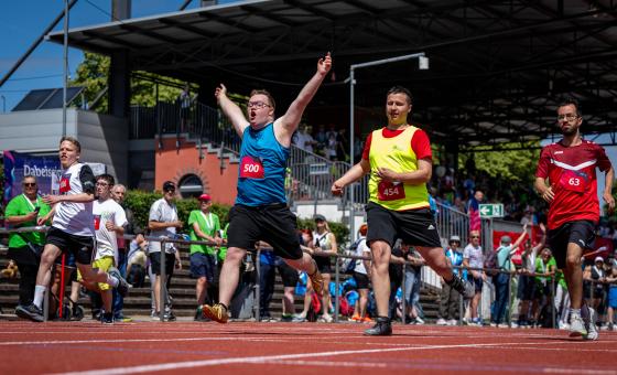 Sportler bei Zielsprint