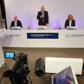 LSB-Podium bei der digitalen Mitgliederversammlung 2020