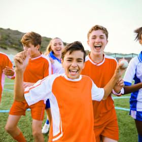 Lachende Kinder der Sportjugend RLP